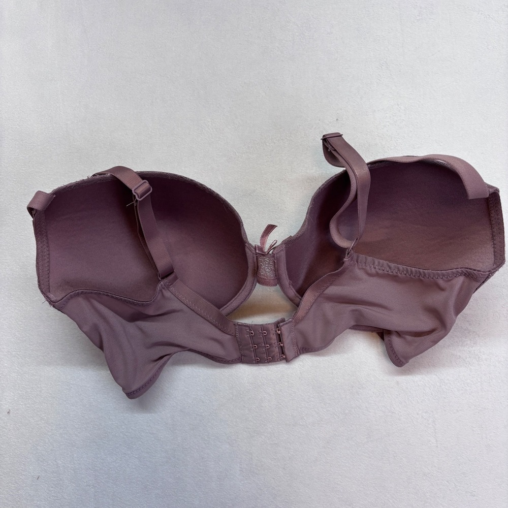 Delta Burke Bra 38D Purple‎ Lace Padded Underwire Adjustable Comfort - Picture 3 of 5